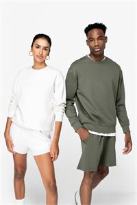 FELPA GIROCOLLO UNISEX BIOLOGICA GARZATA